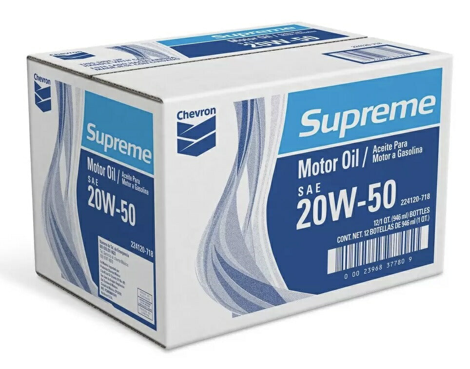 《メーカー直送品》20W50【送料無料】　Supｒeme CHEVRON 1　Moter　Oil シェブロン　モーターオイル 20W-50W【アメリカ産】【コストコ通販】
