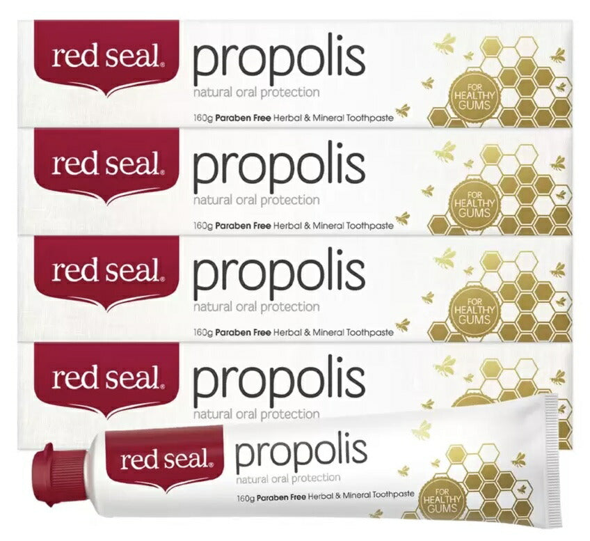 ★4個セット★【送料無料】レッドシール red seal ４個セット プロポリス 歯磨き粉 160ｇ×4本セット プロポリス配合ハミガキ粉 コストコ コストコ通販