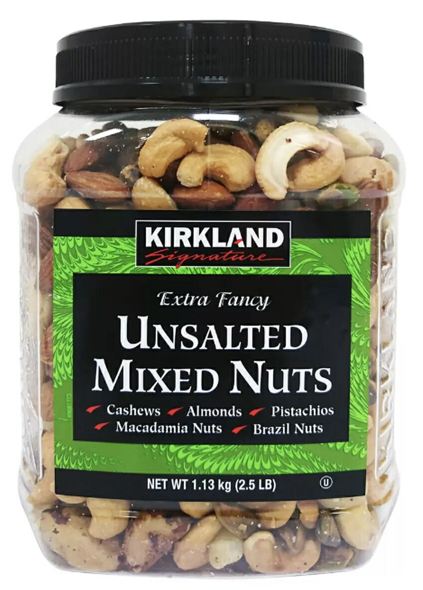 《無塩》（黒）カークランドシグネチャー　ミックスナッツ　アンソルテッド（無塩）KS　Unsalted Mixed  Nuts　ミックスナッツ 無塩 1.134kg【コストコ通販】＃8