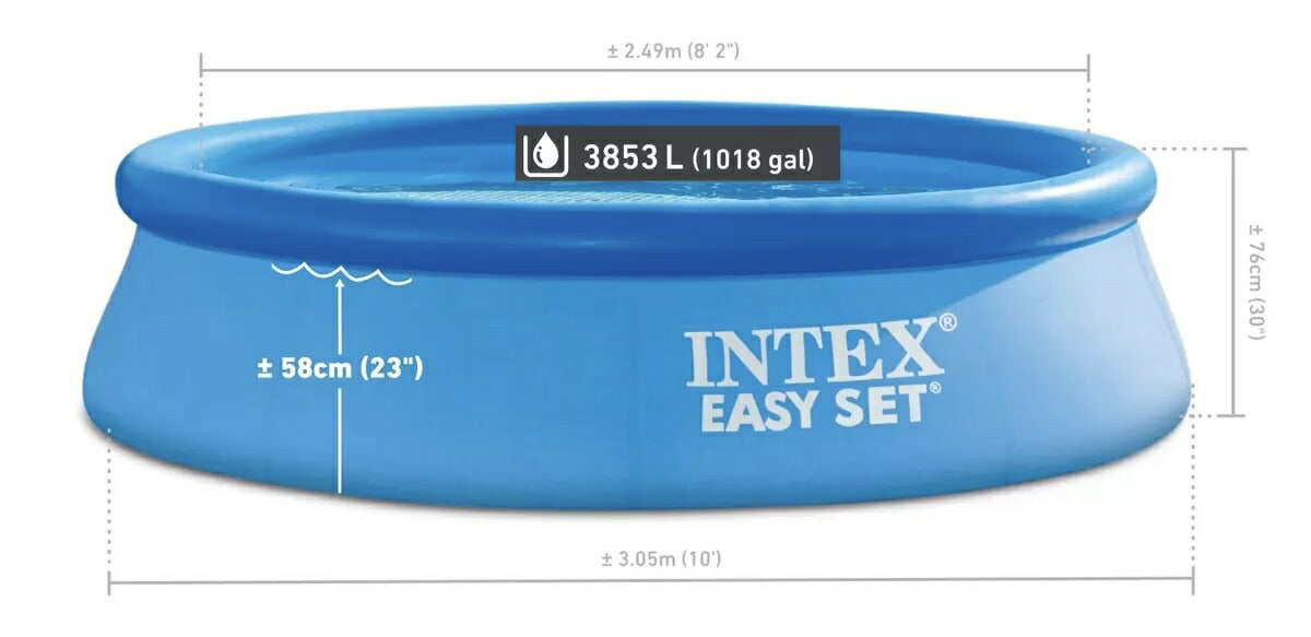 《メーカー直送品》送料無料【イージーセット/3層構造】INTEX インテックス  イージーセット プール 3.05m x 76cm ビニールプール　プール 子供用【コストコ】インデックス