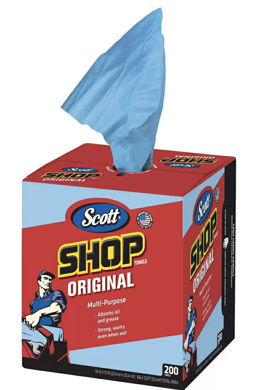 《メーカー直送品》★ボックスタイプ(200枚)★【送料無料】 スコット【Scott】カーショップタオル ショップタオル  ボックス BOX 200枚 Scott SHOP TOWELS BLUE コストコ【送料無料】ウエス 紙ウエス
