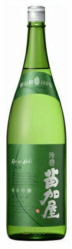 日本酒 富山県 若鶴酒造 苗加屋 純米吟醸 玲蒼(れいのへき) 1800ml 1.8L 1本【ご注文は1ケース（6本）まで同梱可能】