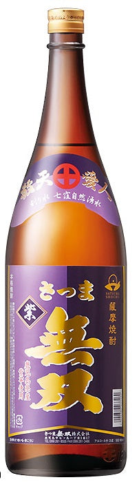 【送料無料】【ケース販売】 さつま無双 紫ラベル 芋 25度 1.8L×6本
