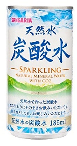【送料無料】サンガリア 伊賀 天然水炭酸水 185ml×60本(2ケース)