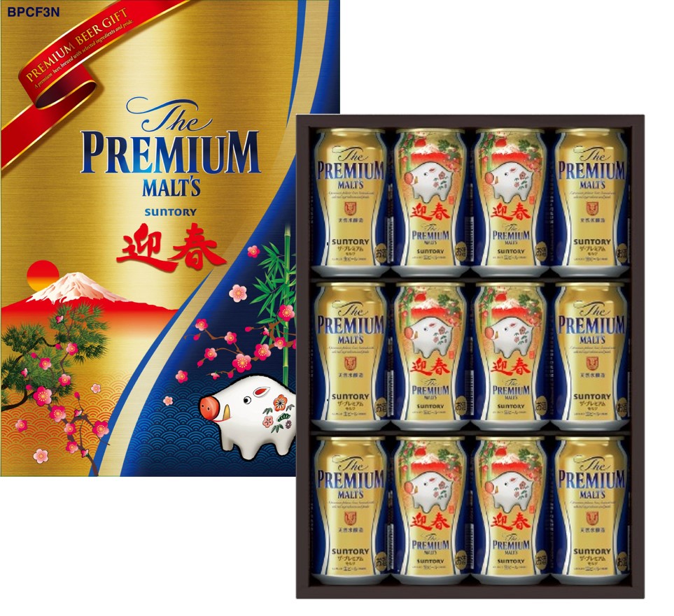 ビール ギフト【送料無料】サントリー ザ・プレミアムモルツ 干支デザインセット BPCF3N 350ml×12本 詰め合わせ セット