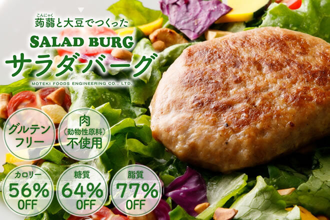 からだ想いの「サラダバーグ7個セット」大豆と蒟蒻でつくったＳＡＬＡＤ ＢＵＲＧ