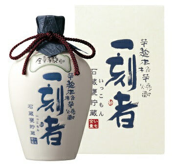 【送料無料】【ケース販売】全量芋焼酎 一刻者 石蔵甕貯蔵 27度 陶器 720ml×6本/1ケース【北海道・沖縄県・東北・四国・九州地方は必ず送料が掛かります】