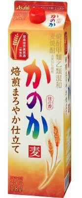 【送料無料】アサヒ 甲乙混和 麦焼酎 かのか 麦 焙煎まろやか仕立て 25度 1800ml 1.8L×12本【北海道・東北・四国・九州・沖縄県は別途送料がかかります】