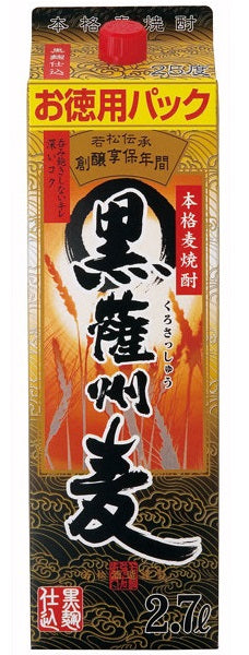 若松酒造 薩州麦 25度 2700ml 2.7L 1本【ご注文は2ケース（8本）まで同梱可能】
