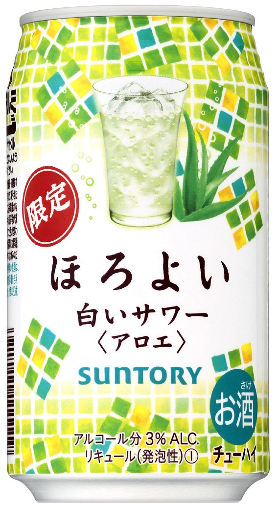 【送料無料】サントリー ほろよい 白いサワー アロエ 350ml×24本/1ケース【北海道・東北・四国・九州・沖縄県は別途送料がかかります】