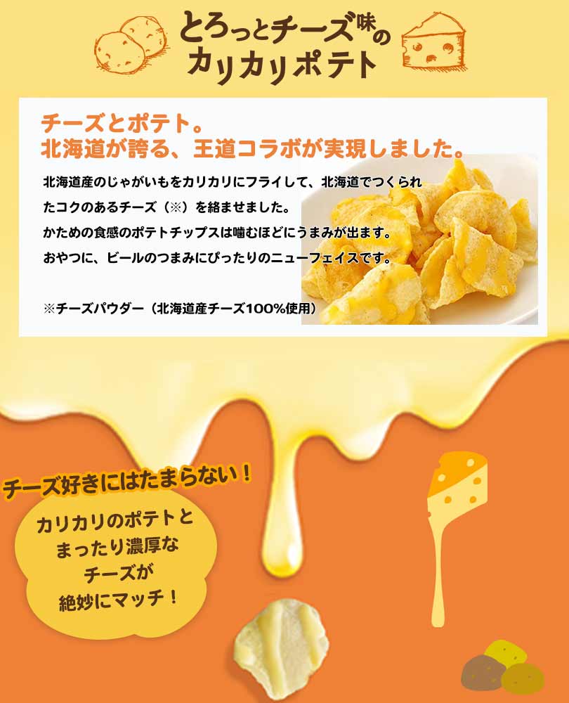とろっとチーズ味のカリカリポテト 【3袋×5箱セット】【送料無料】 ポテトファーム カルビー ポテトチップス 北海道 お土産 ギフト 贈り物 プレゼント お祝い お年賀 バレンタインデー ホワイトデー お彼岸 母の日 お中元 七五三 クリスマス お歳暮