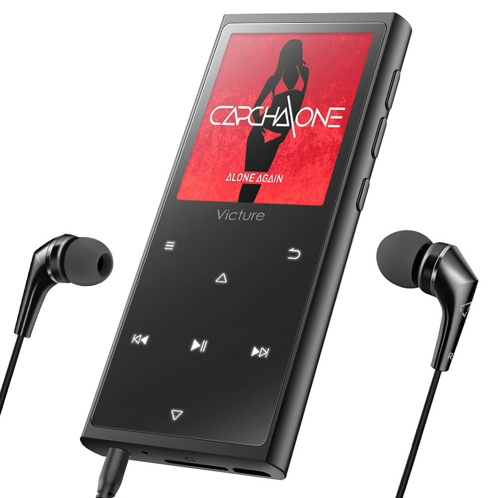 Victure MP3プレーヤーBluetooth 16GBポータブルデジタルミュージックプレーヤー、タッチボタン付き、最大128GBまでサポート