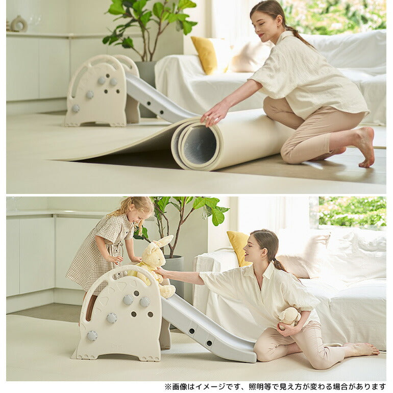 ロールマット 110×300×1.5cm リネンアイボリー ノンホルム 防炎 プレイマット フロアマット 床暖房対応 フリーカット ジョイントマット pvc 厚手 防水 出産祝い 赤ちゃん マット 防音 お昼寝 110×300cm おしゃれ 持ち運び Caraz カラズ