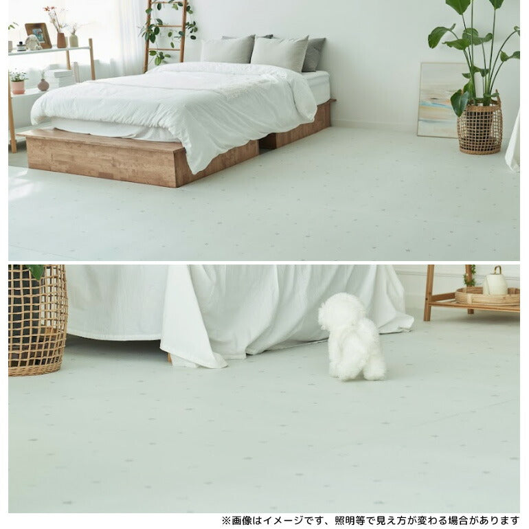 ロールマット 110×300×1.5cm リトルスター ノンホルム 防炎 プレイマット フロアマット 床暖房対応 フリーカット ジョイントマット pvc 厚手 防水 出産祝い 赤ちゃん マット 防音 お昼寝 110×300cm おしゃれ 持ち運び Caraz カラズ