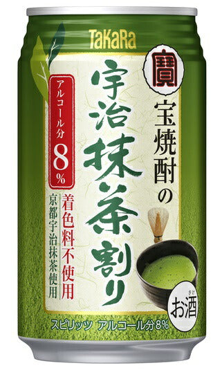 【送料無料】宝焼酎の宇治抹茶割り 350ml×1ケ−ス/24本【北海道・東北・四国・九州・沖縄県は必ず送料がかかります】