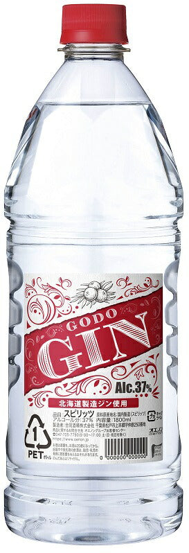 合同酒精 GODO ジン 37度 1800ml 1本【ご注文は12本まで同梱可能】