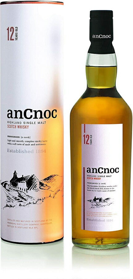 【送料無料】【並行輸入品】シングルモルト ウィスキー アンノック 12年 40度 700ml×6本【北海道・東北・四国・九州・沖縄県は必ず送料がかかります】