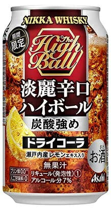 【送料無料】アサヒ ニッカ淡麗辛口ハイボール ドライコーラ 350ml×24本【北海道・東北・四国・九州地方は別途送料が掛かります】
