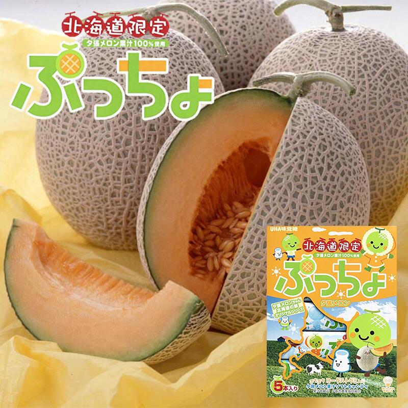 UHA味覚糖 北海道限定 ぷっちょ 夕張メロン 10粒5本入 北海道 地域限定 メロン果汁 お土産 手土産 贈り物 ギフト
