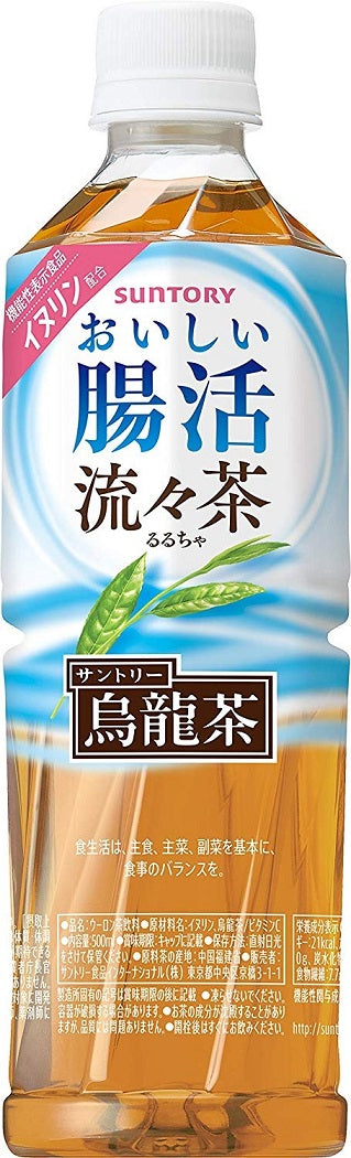 【送料無料】サントリー 流々茶 るるちゃ おいしい腸活 （機能性表示食品） 500ml×24本