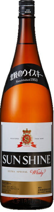 富山県 若鶴酒造 三郎丸蒸留所サンシャイン・ウイスキー 37度 1800ml 1.8L 1本【ご注文は6本まで一個口配送可能】