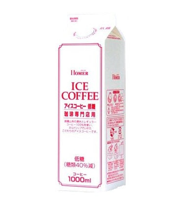 【送料無料】ホーマー アイスコーヒー 低糖 1000ml 1L×24本