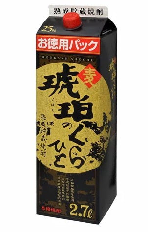 【送料無料】若松酒造 琥珀の蔵人 25度 2700ml 2.7L ×8本【北海道・東北・四国・九州・沖縄県は必ず送料がかかります】