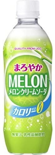 【送料無料】UCC まろやかメロンクリームソーダ カロリーゼロ 500ml×24本