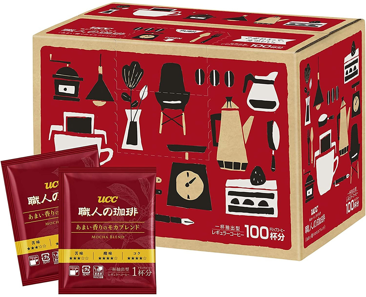 【送料無料】UCC 職人の珈琲 ドリップコーヒー あまい香りのモカブレンド 100P×4箱(400P)