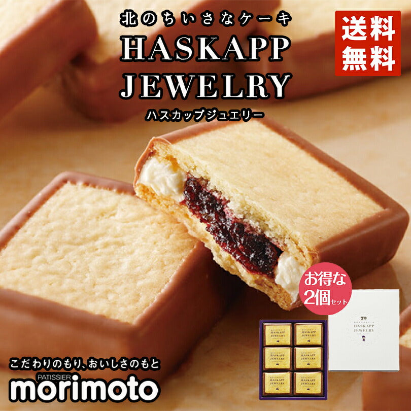 ハスカップジュエリー 【6個入×2箱セット】【送料無料】 morimoto チョコ ジャム クッキー バター 北海道 千歳 お土産 ギフト 贈り物 プレゼント お返し お祝い お年賀 お中元 七五三 クリスマス お歳暮