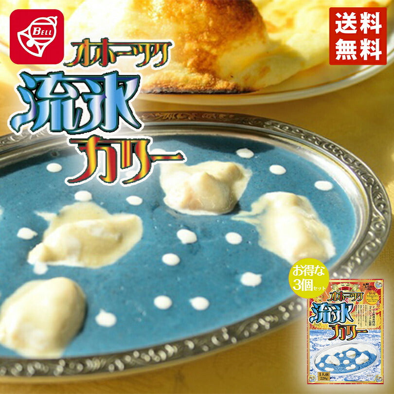 カレー レトルト ベル食品 オホーツク流氷カリー 220g 3個セット 北海道 送料無料　話題 プレゼント ギフト お土産 お取り寄せ