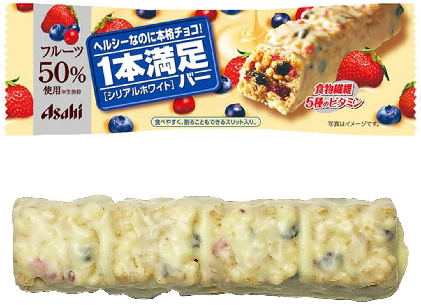 【送料無料】アサヒ 1本満足バー シリアルホワイト 36本/4ボール
