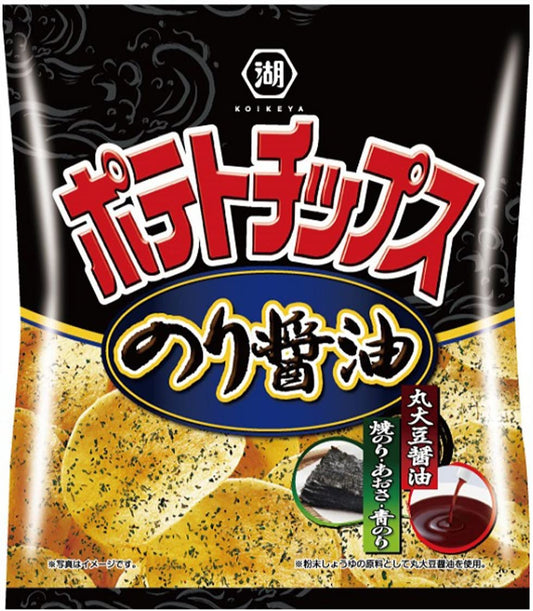 【送料無料】湖池屋 ポテトチップス のり醤油 50g×36袋/3ケース【北海道・東北・四国・九州・沖縄県は必ず送料がかかります】