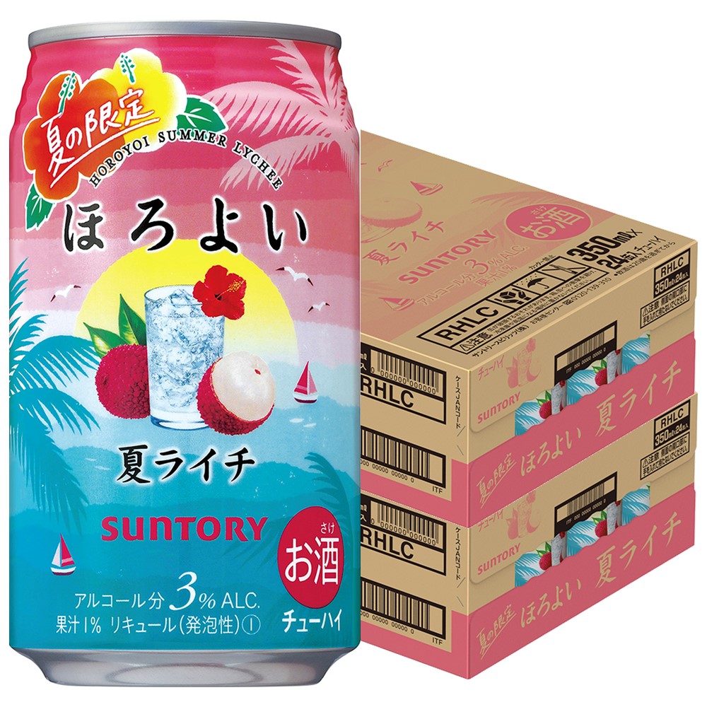 【送料無料】サントリー ほろよい 夏ライチ 350ml×48本 【北海道・東北・四国・九州・沖縄県は必ず送料がかかります】