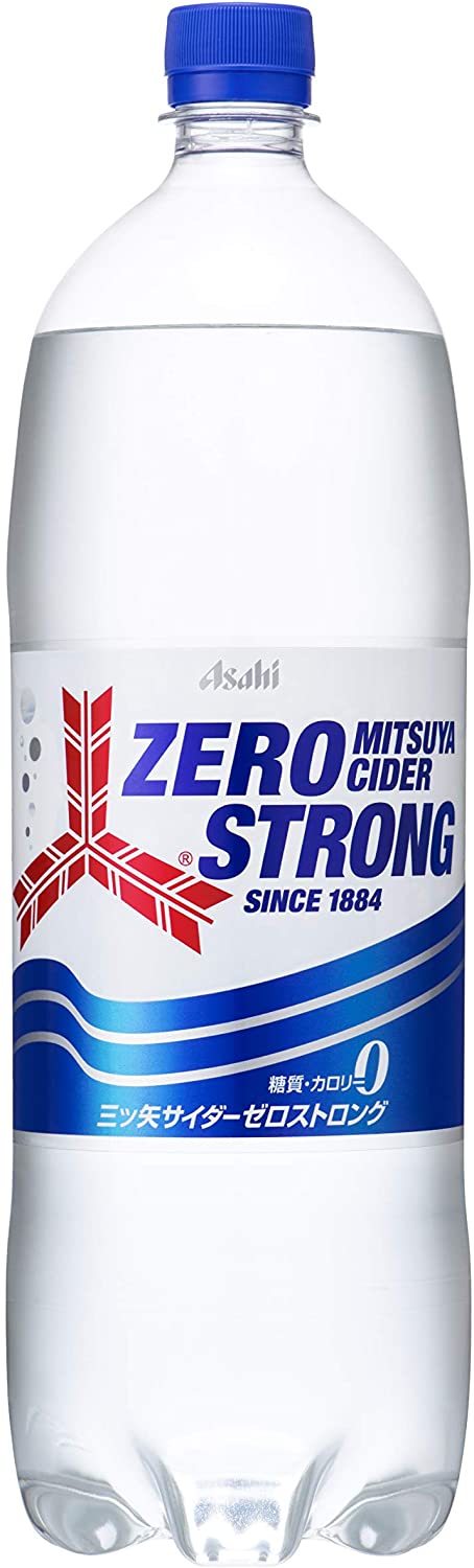【訳あり】【キズ・へこみ有り】【送料無料】 アサヒ 三ツ矢サイダー ゼロストロング 1500ml 1.5L×8本/1ケース
