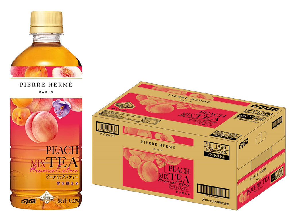 【送料無料】Dydo ダイドー ピエール・エルメ×贅沢香茶 ピーチミックスティー 500ml×1ケース／24本