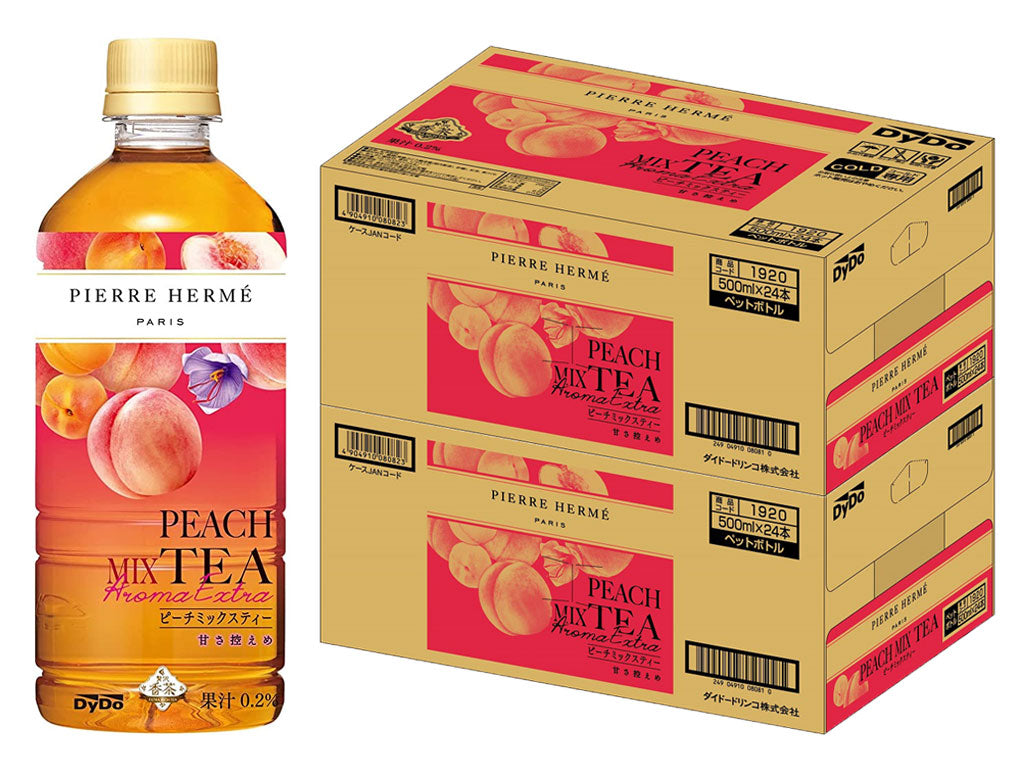 【送料無料】Dydo ダイドー ピエール・エルメ×贅沢香茶 ピーチミックスティー 500ml×2ケース／48本