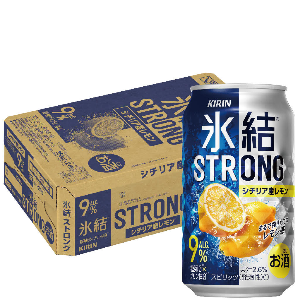 【訳あり】【キズ・へこみ有り】キリン 氷結ストロング シチリア産レモン 350ml×24本/1ケース  【北海道・沖縄県・東北・四国・九州地方は必ず送料がかかります】