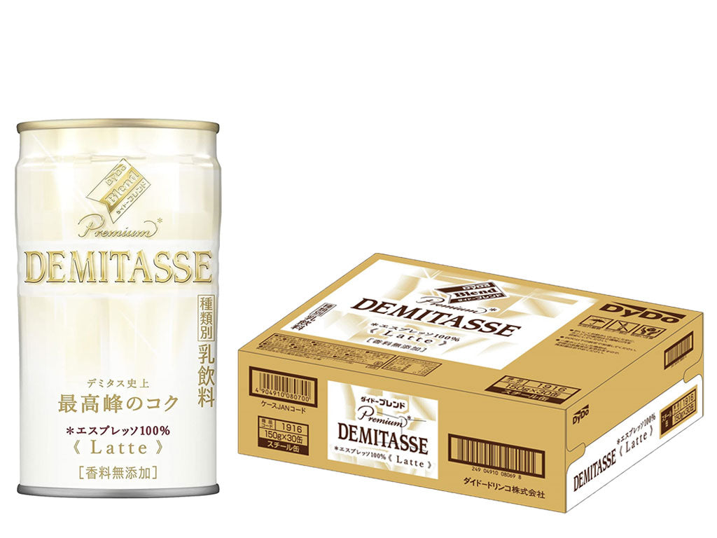 【送料無料】 ダイドー ブレンド プレミアム デミタスラテ エスプレッソ100% 缶 150ml×1ケース(30本)