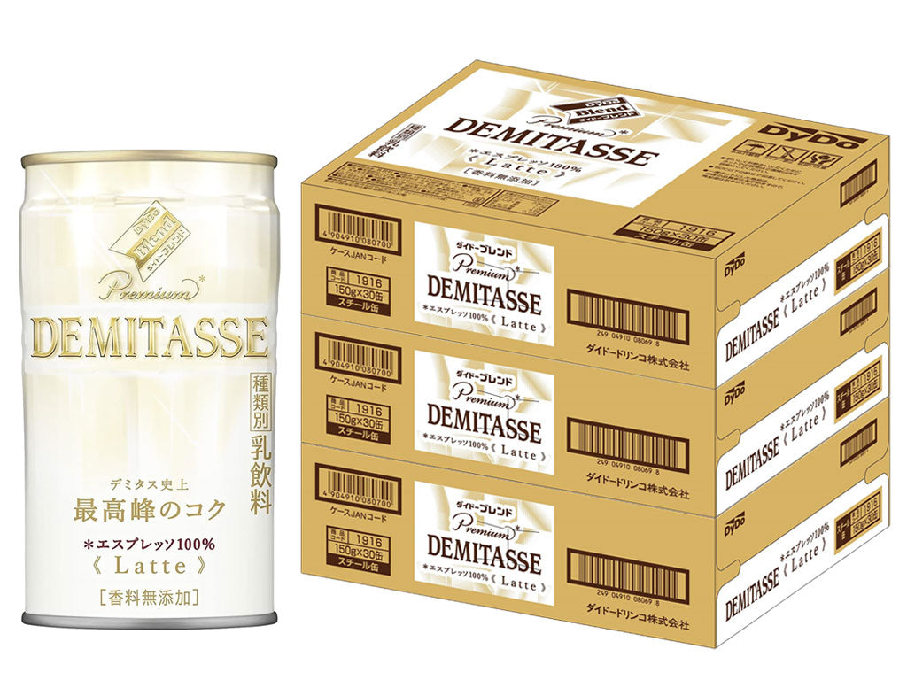 【送料無料】 ダイドー ブレンド プレミアム デミタスラテ エスプレッソ100% 缶 150ml×3ケース(90本)