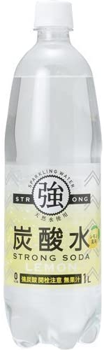 【送料無料】 友桝飲料 強炭酸水 レモン 1000ml 1L ×15本 1ケース