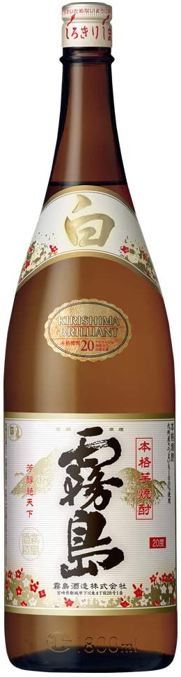 霧島酒造 白霧島 芋 20度 1.8L 1本【ご注文は1ケース(6本)まで同梱可能です】