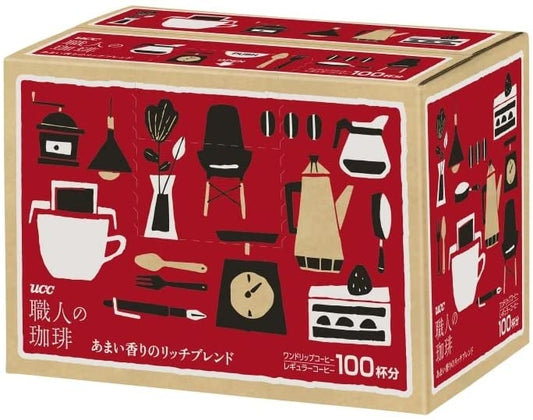 【送料無料】UCC 職人の珈琲 ドリップコーヒー あまい香りのリッチブレンド 7g×100P×6箱/1ケース