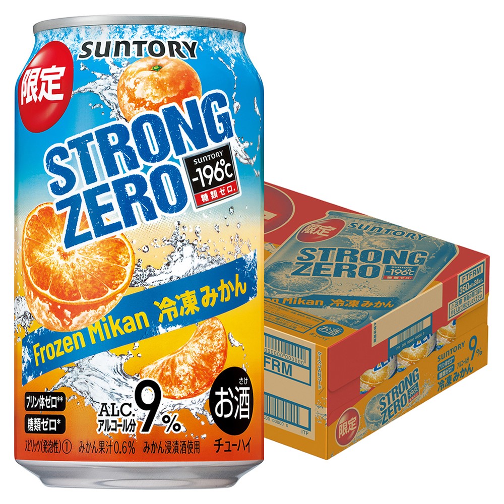 【送料無料】サントリー -196℃ ストロングゼロ 冷凍みかん 350ml×1ケース/24本【北海道・東北・四国・九州・沖縄県は別途送料がかかります】