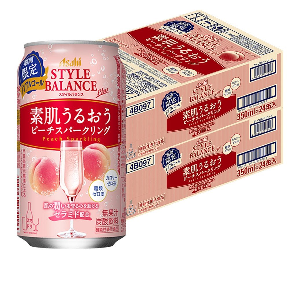 【送料無料】ノンアルコール アサヒ スタイルバランス 素肌うるおうピーチスパークリング 350ml×2ケース/48本