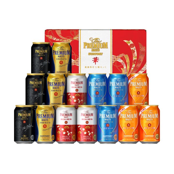 お歳暮 御歳暮 ビール ギフト プレゼント 飲み比べ【送料無料】サントリー プレミアムモルツ 「華」5種セット VD4S 1セット 詰め合わせ セット プレモル 詰め合わせ セットバレンタイン