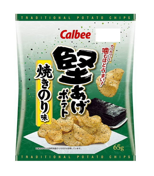 【送料無料】カルビー 堅あげポテト 焼きのり味 65g×24袋【本州(一部地域除く)は送料無料】
