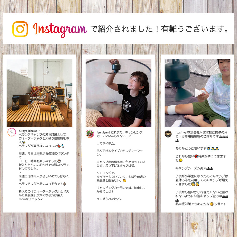 充電式吊下げ扇風機 ダークグリーン ケース付き