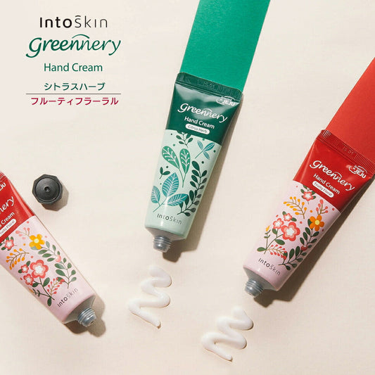 【3人シェア買いでお得】【2種類セット】ハンドクリーム ハンドケア グリナリー 50ml×2点 intoskin 韓国コスメ ボディケア 手荒れ 乾燥 敏感 あかぎれ ひび シトラスハーブ フルーティフローラル プレゼント コスメ 化粧品 ギフト 定形外 送料無料