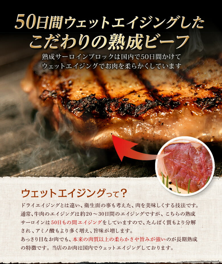 熟成牛 サーロインブロック1000ｇ